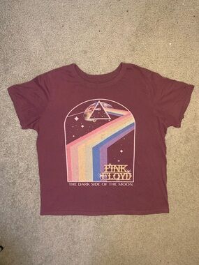 Pink Floyd 'The Dark Side of the Moon' Women’s Graphic Tee - Maroon